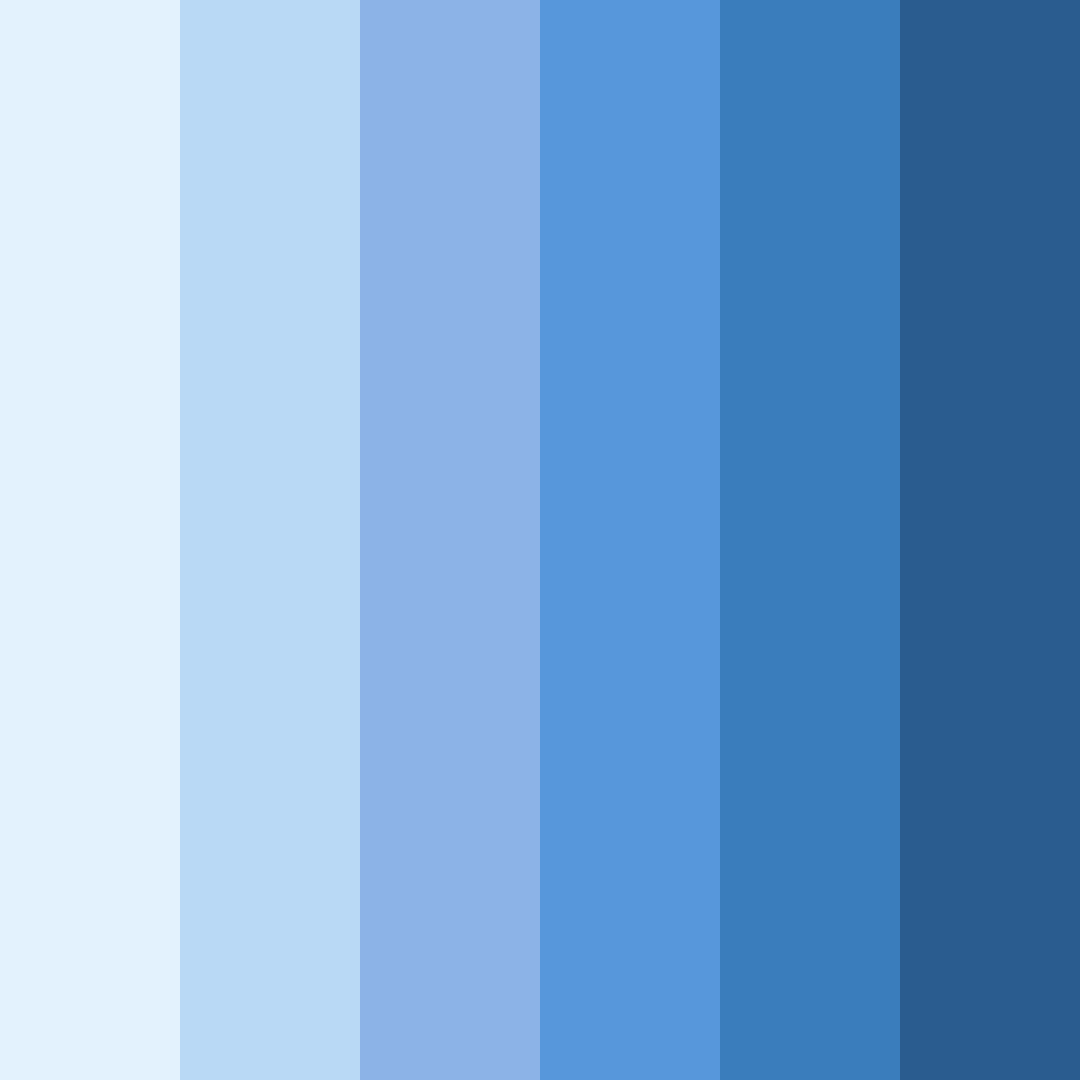 Download serene sky blues color palette PNG image (square)