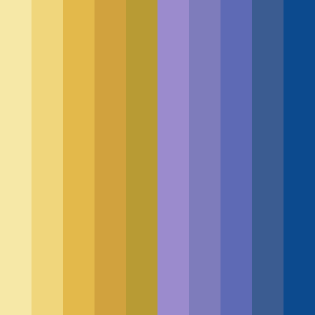 Download yellow to blue dream color palette PNG image (square)