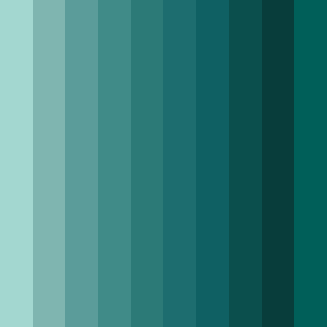 Download teal serenity color palette PNG image (square)