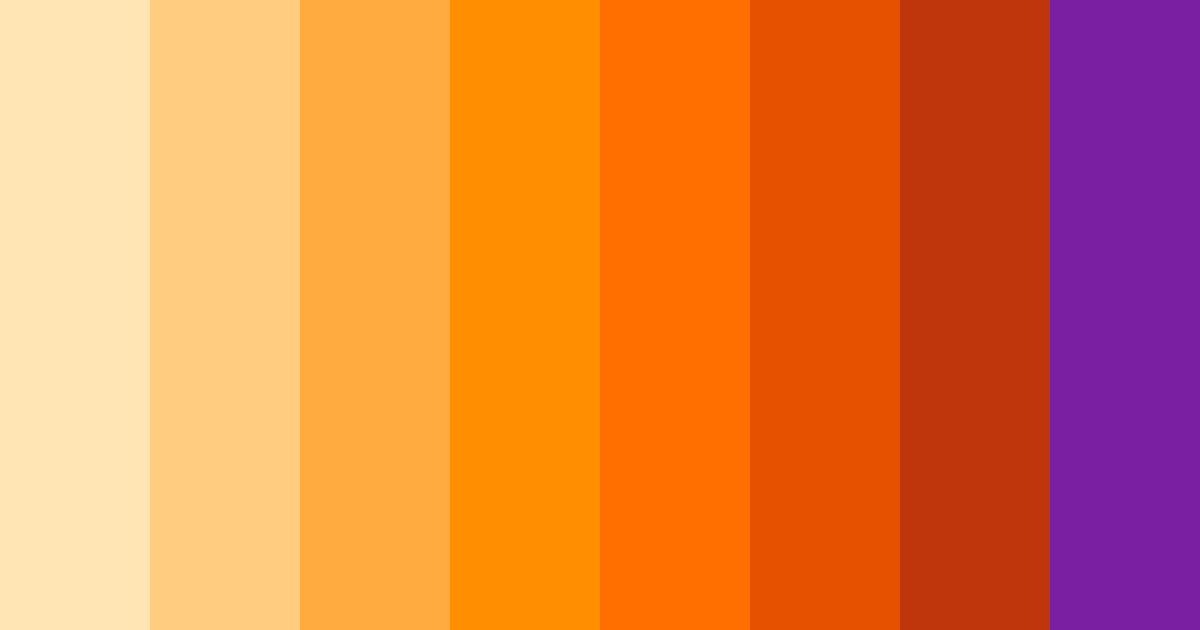 Download orange sunset color palette PNG image (landscape)