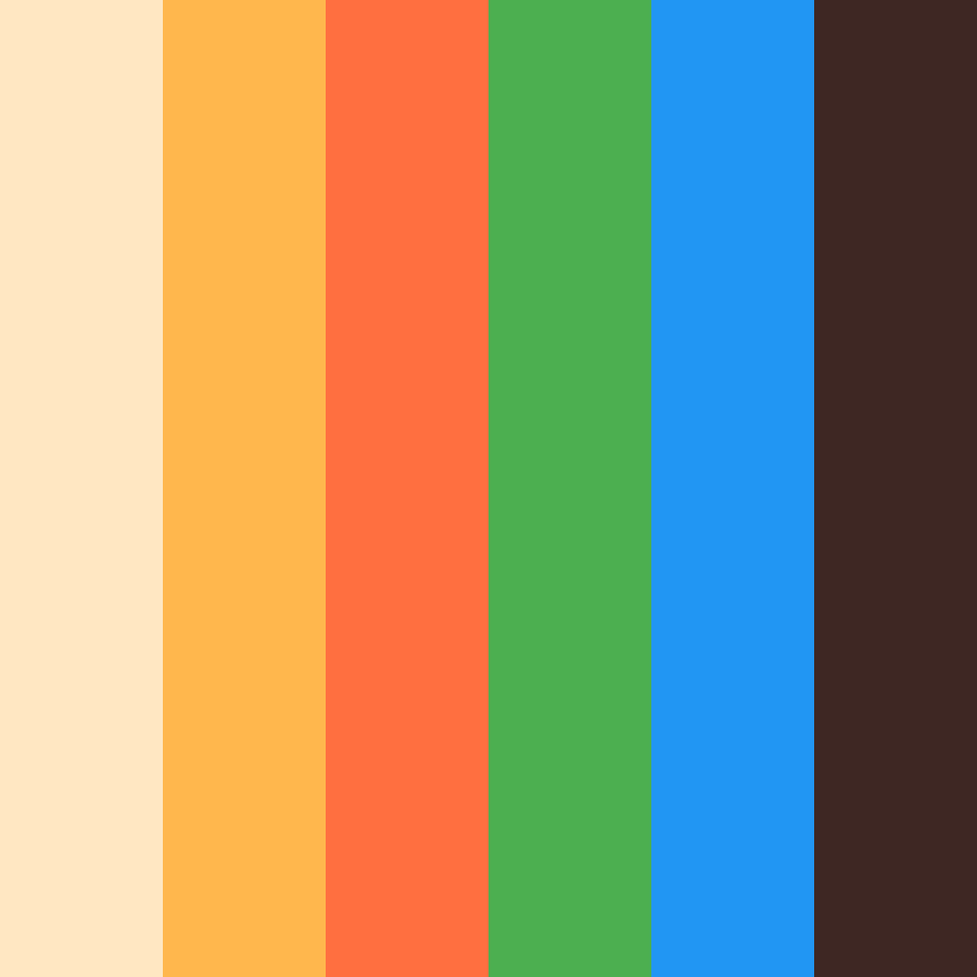 Download tropical fiesta color palette PNG image (square)