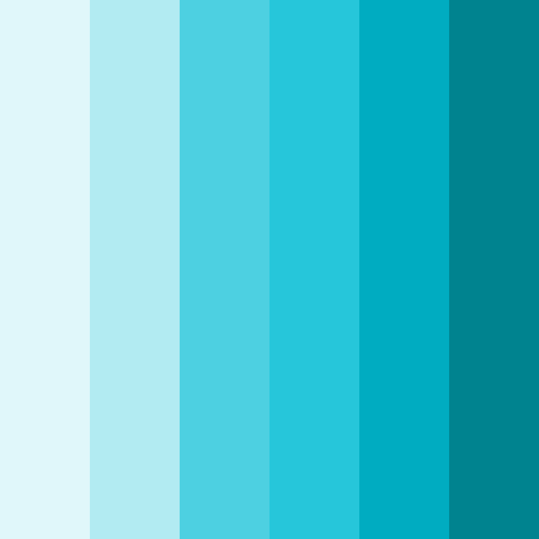 Download aqua serenity color palette PNG image (square)