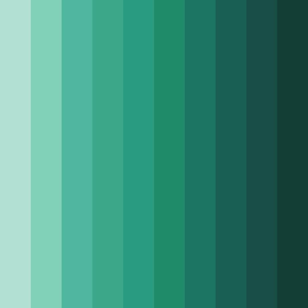 Download emerald tide color palette PNG image (square)