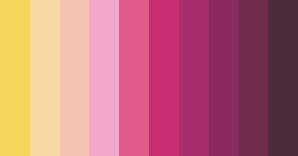Download pink sunset color palette PNG image (landscape)