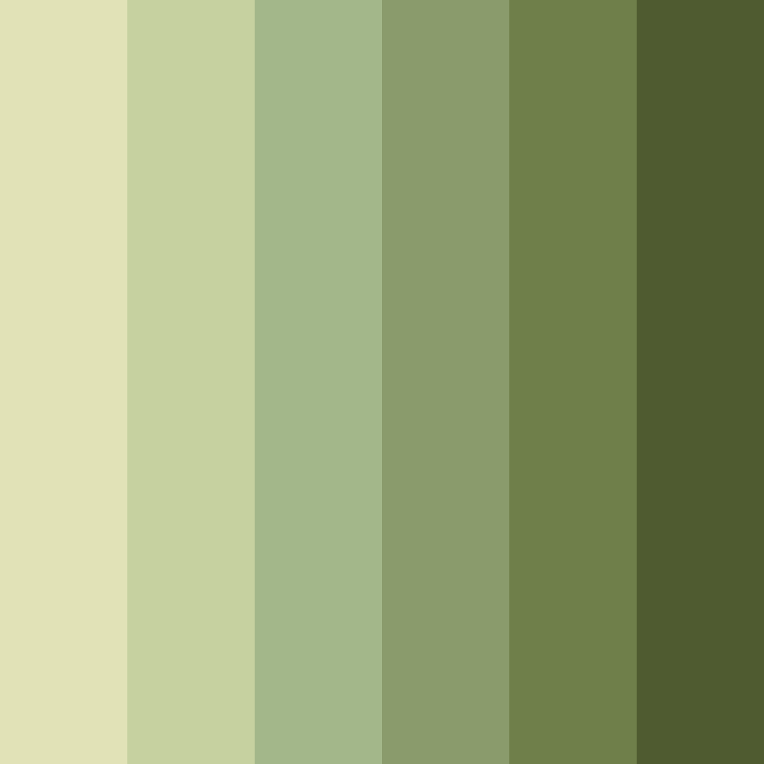 Download soft olive shades color palette PNG image (square)