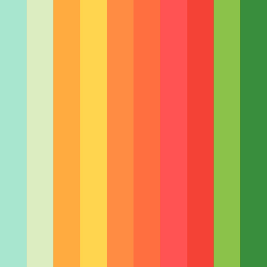 Download verdant symphony color palette PNG image (square)