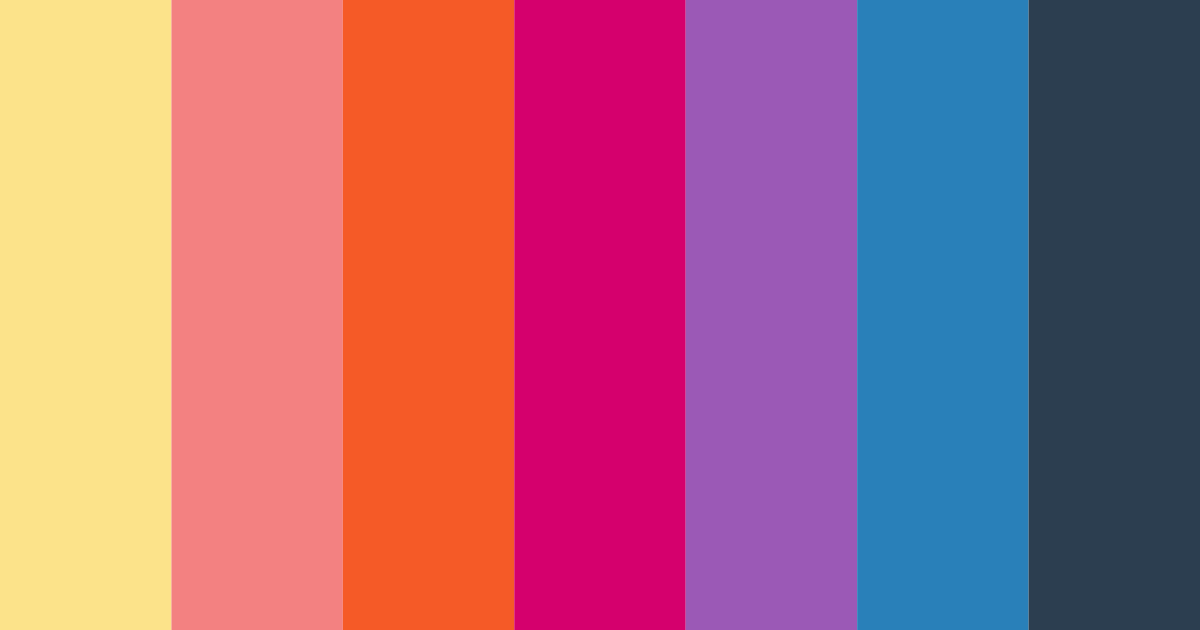 Download vibrant sunset color palette PNG image (landscape)