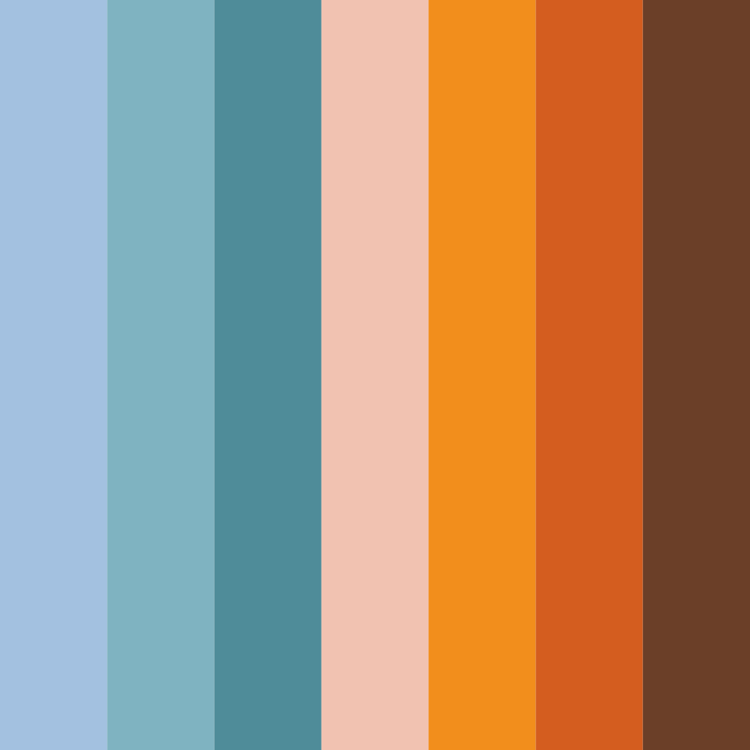 Download sleepy blue color palette PNG image (square)