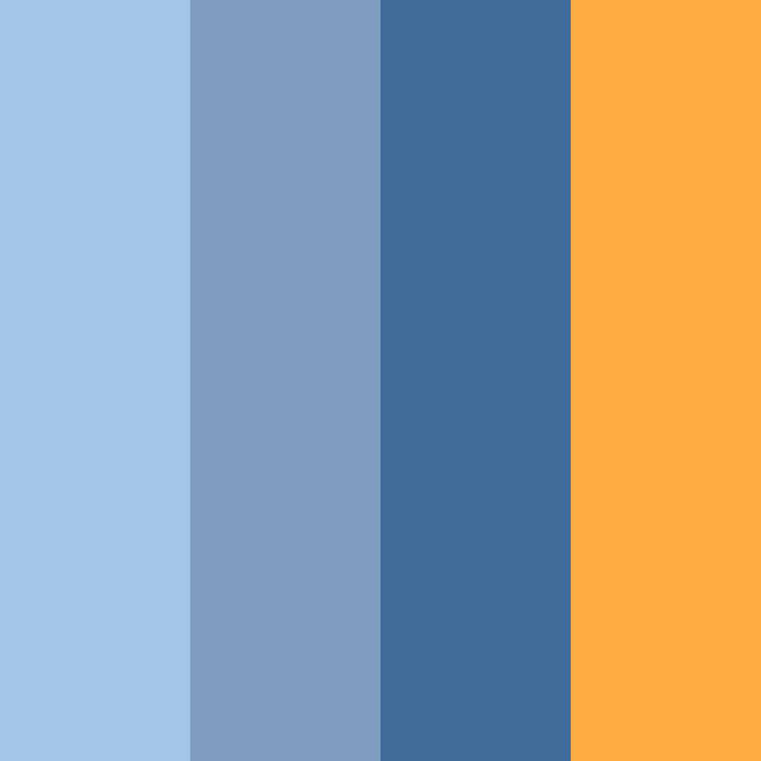 Download deep blue and bright orange color palette PNG image (square)