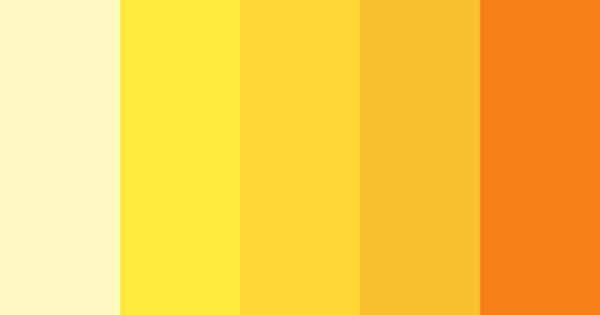 Download sunshine symphony color palette PNG image (landscape)