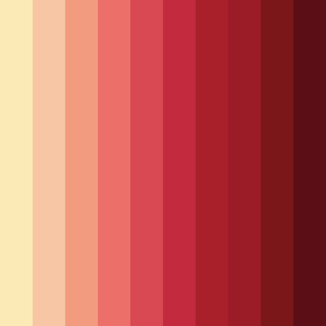 Download red hot floral color palette PNG image (square)