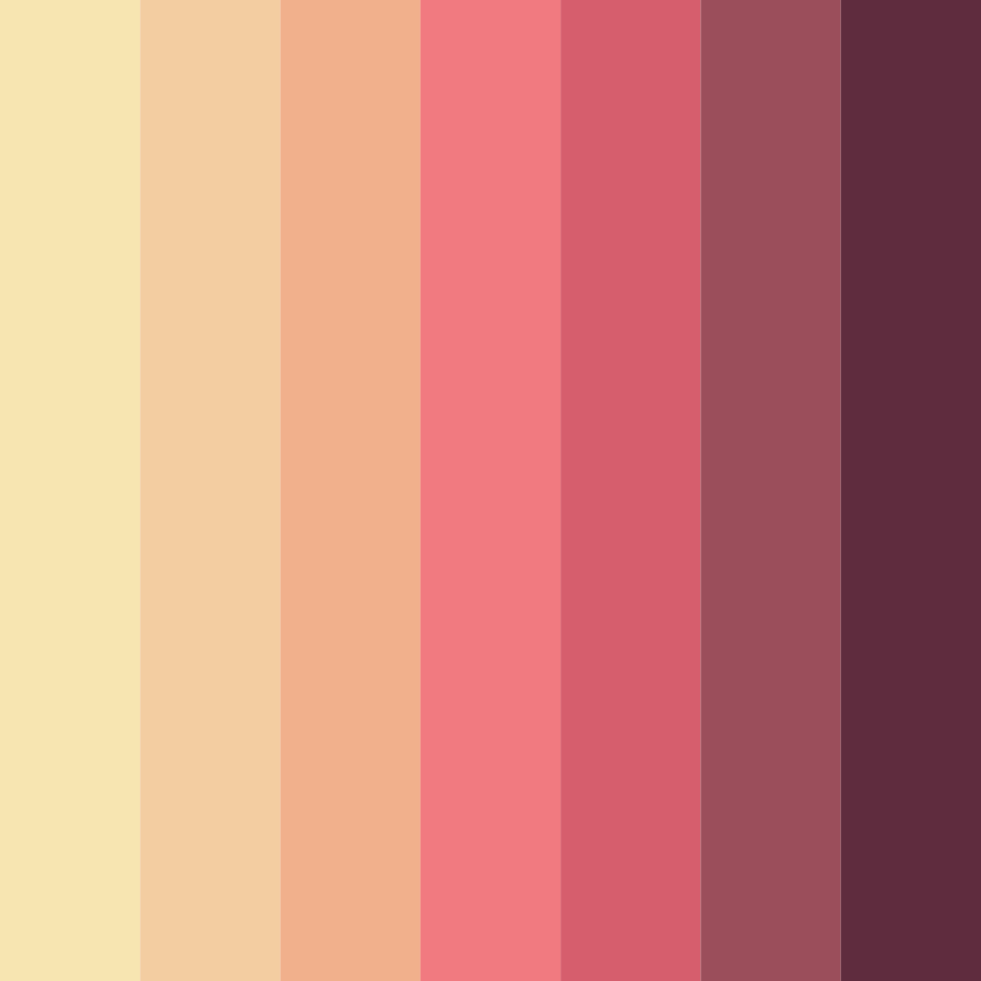 Download blushing sunrise color palette PNG image (square)