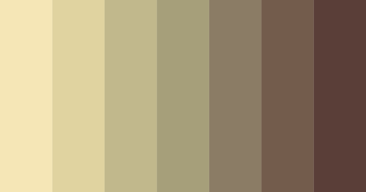 Download shades of beige color palette PNG image (landscape)