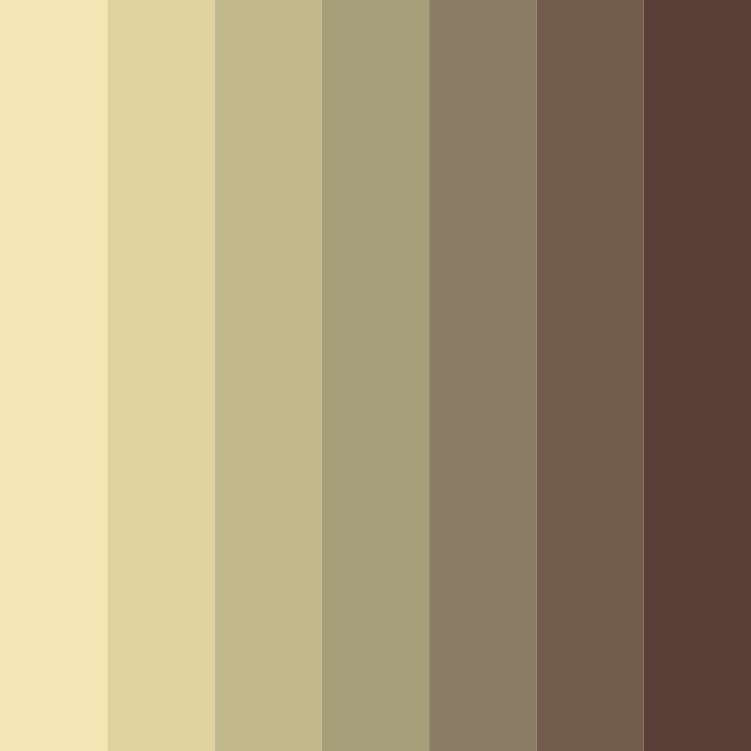 Download shades of beige color palette PNG image (square)