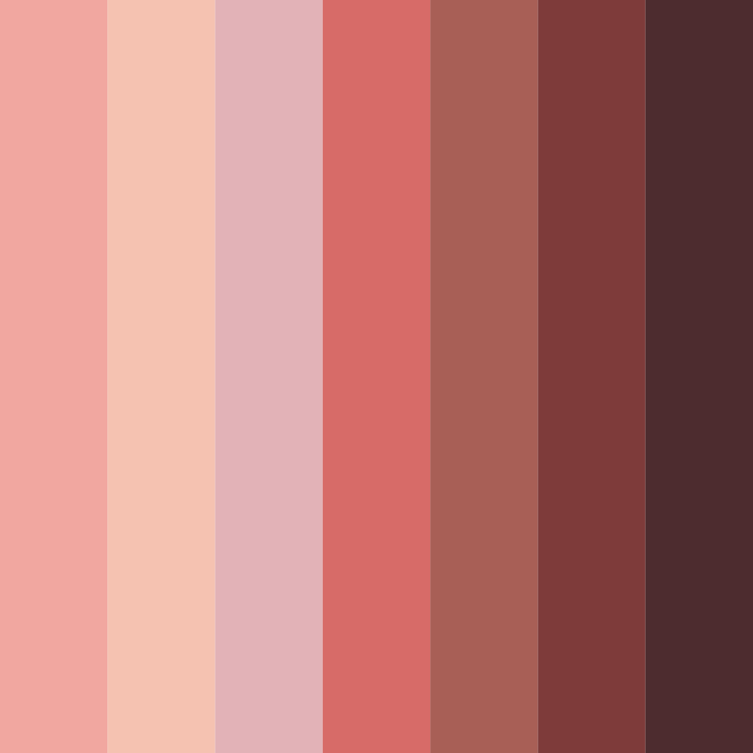 Download shades of red color palette PNG image (square)