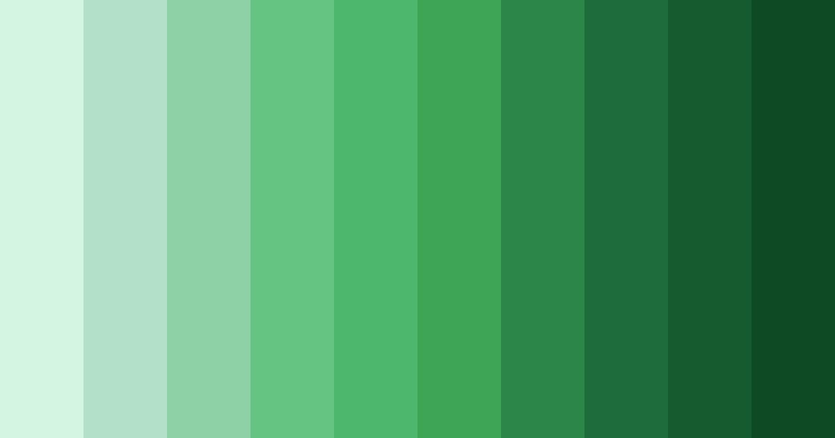 Download emerald harmony color palette PNG image (landscape)