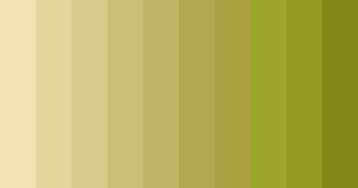 Download shades of rice yellow color palette PNG image (landscape)