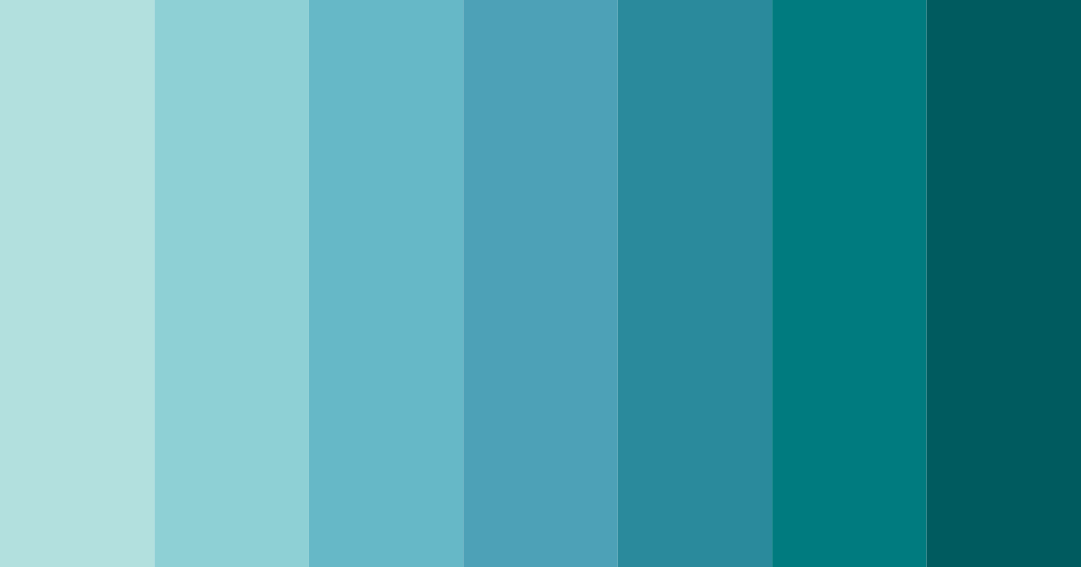 Download teal breeze color palette PNG image (landscape)