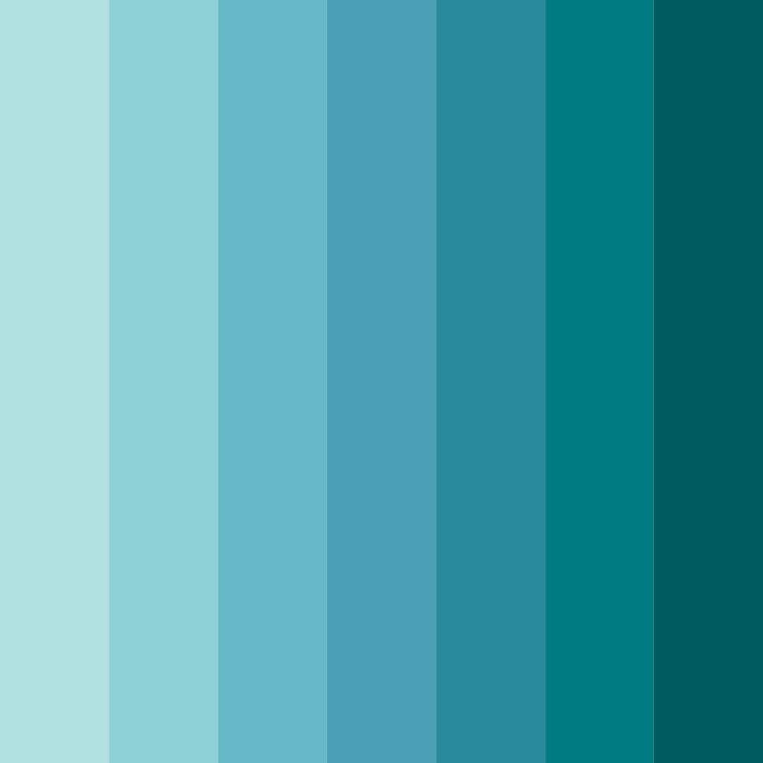 Download teal breeze color palette PNG image (square)