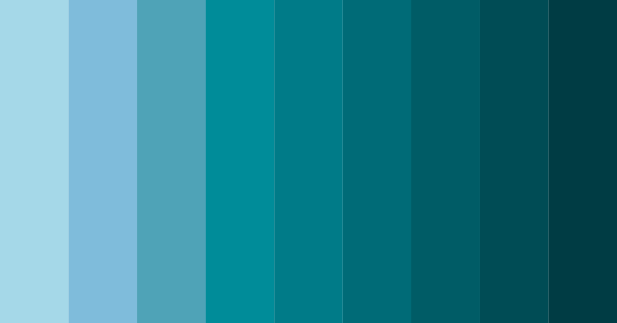 Download teal and royal blue harmony color palette PNG image (landscape)