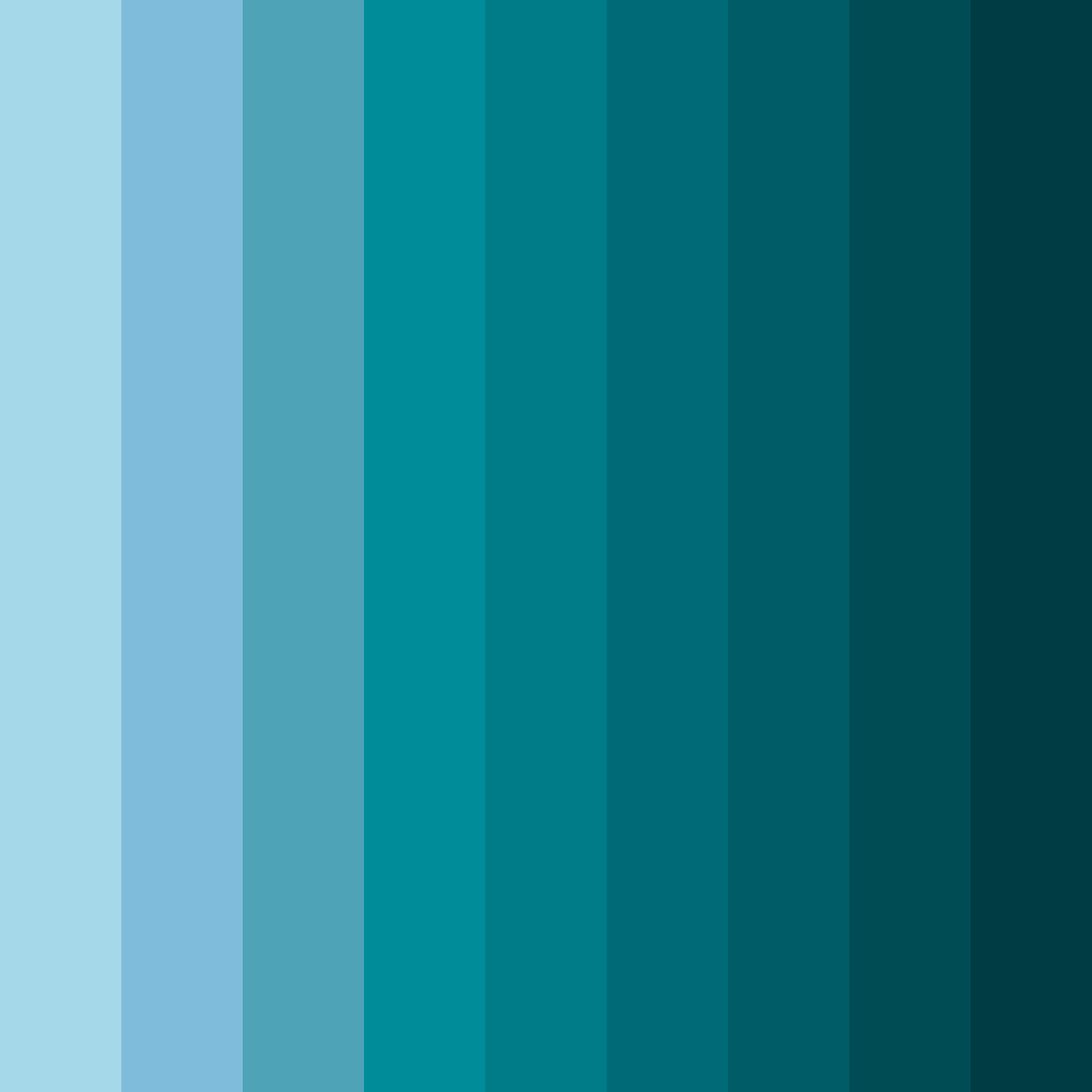 Download teal and royal blue harmony color palette PNG image (square)