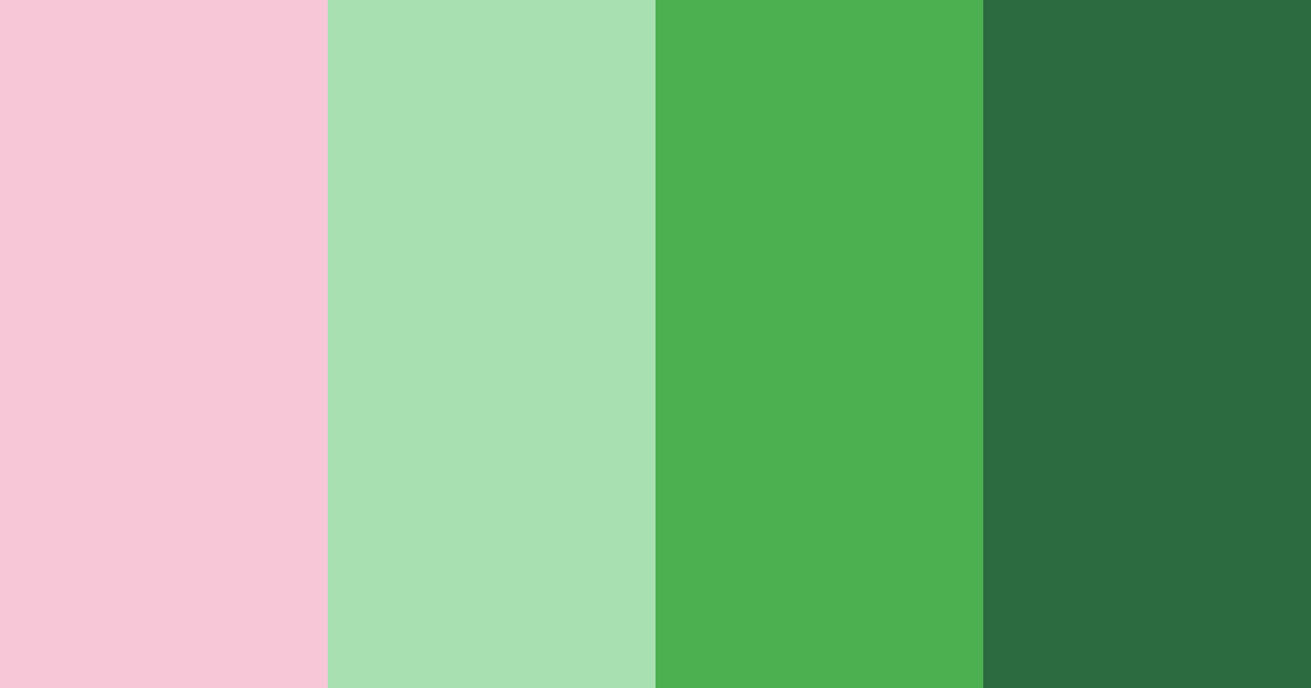 Download pink and green harmony color palette PNG image (landscape)
