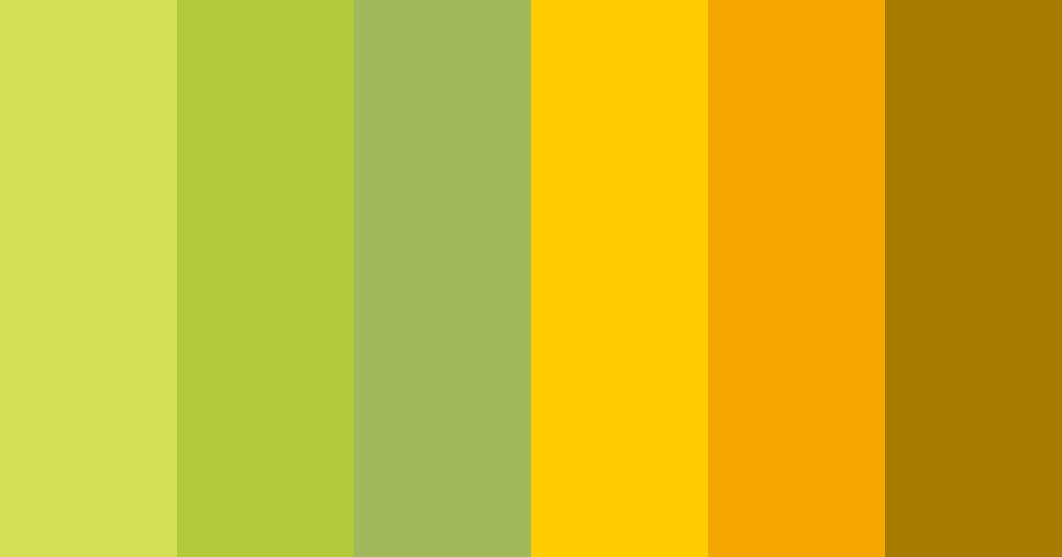 Download golden greenery color palette PNG image (landscape)