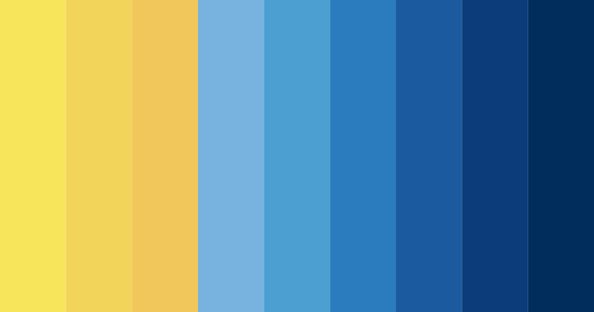 Download sunny skies and ocean tides color palette PNG image (landscape)