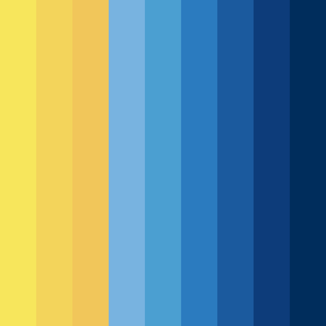 Download sunny skies and ocean tides color palette PNG image (square)
