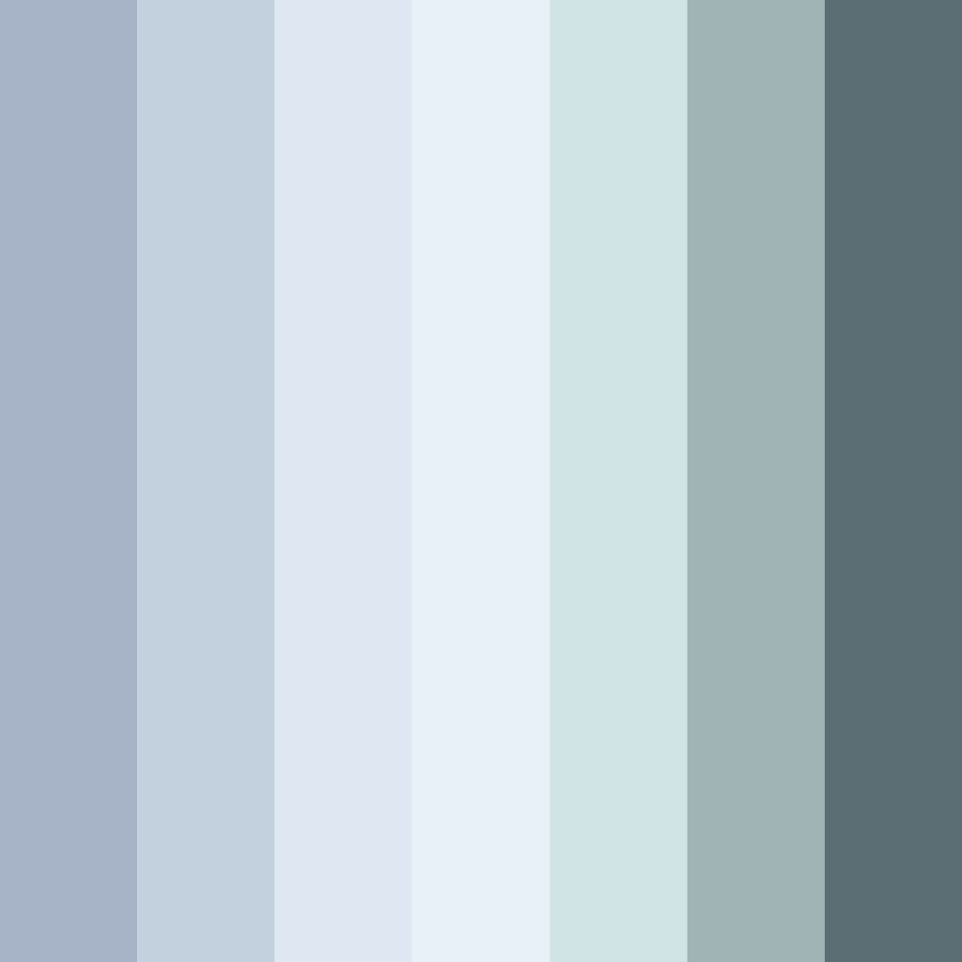 Download cool blue color palette PNG image (square)