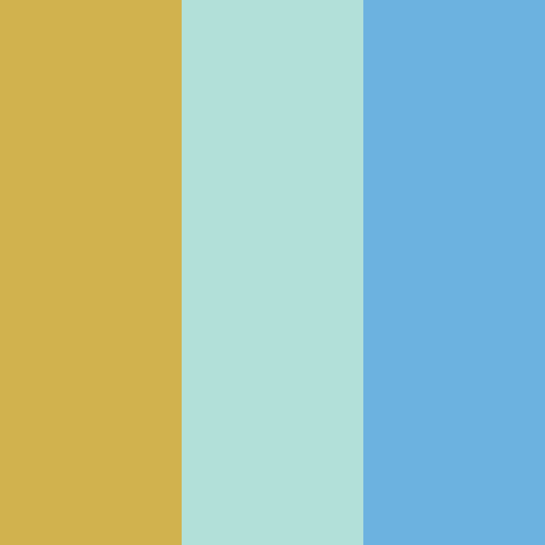Download golden mint blue color palette PNG image (square)