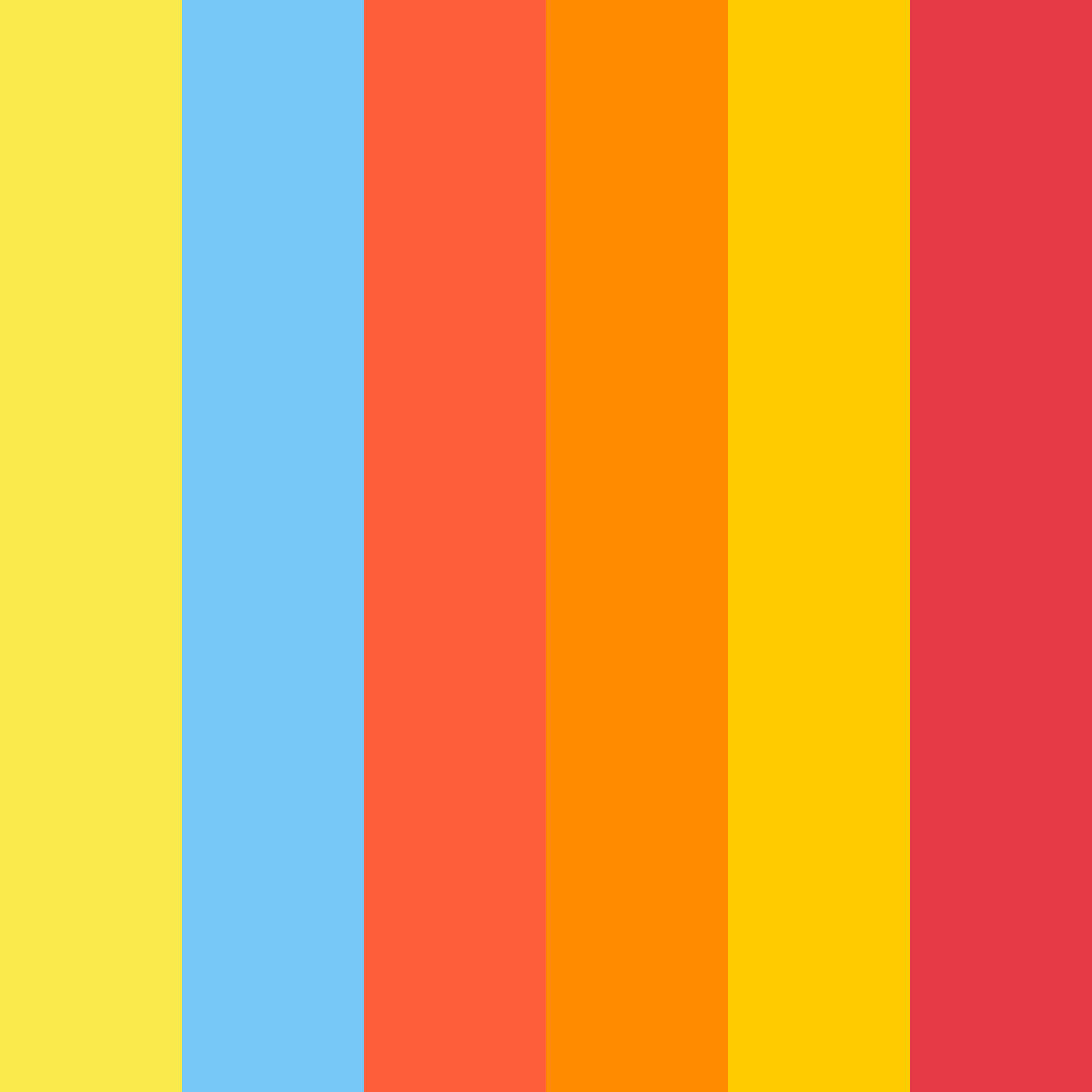 Download sunset fiesta color palette PNG image (square)