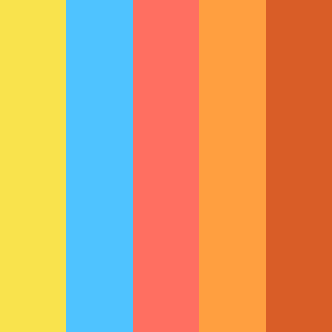 Download sunset carnival color palette PNG image (square)