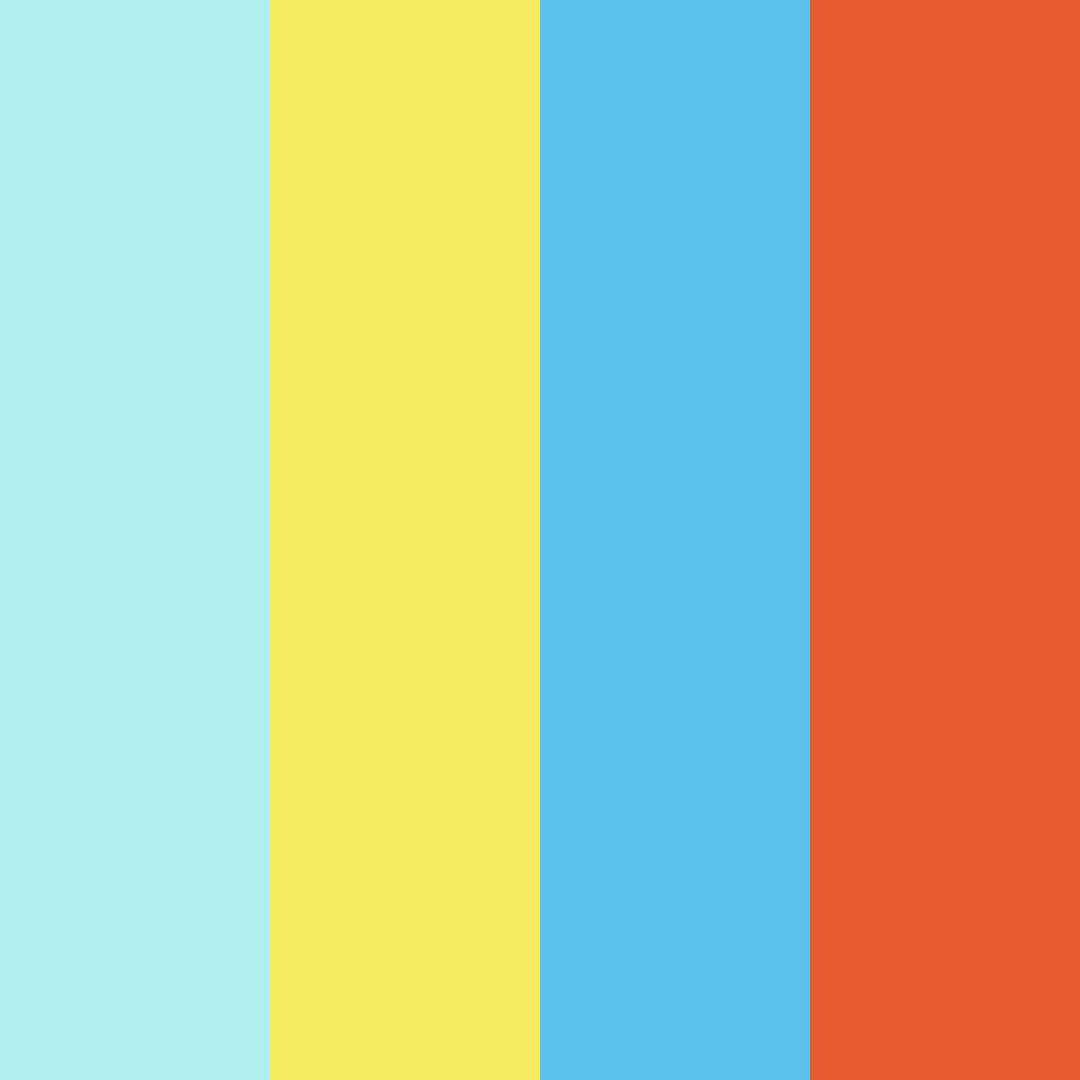 Download vibrant ocean color palette PNG image (square)