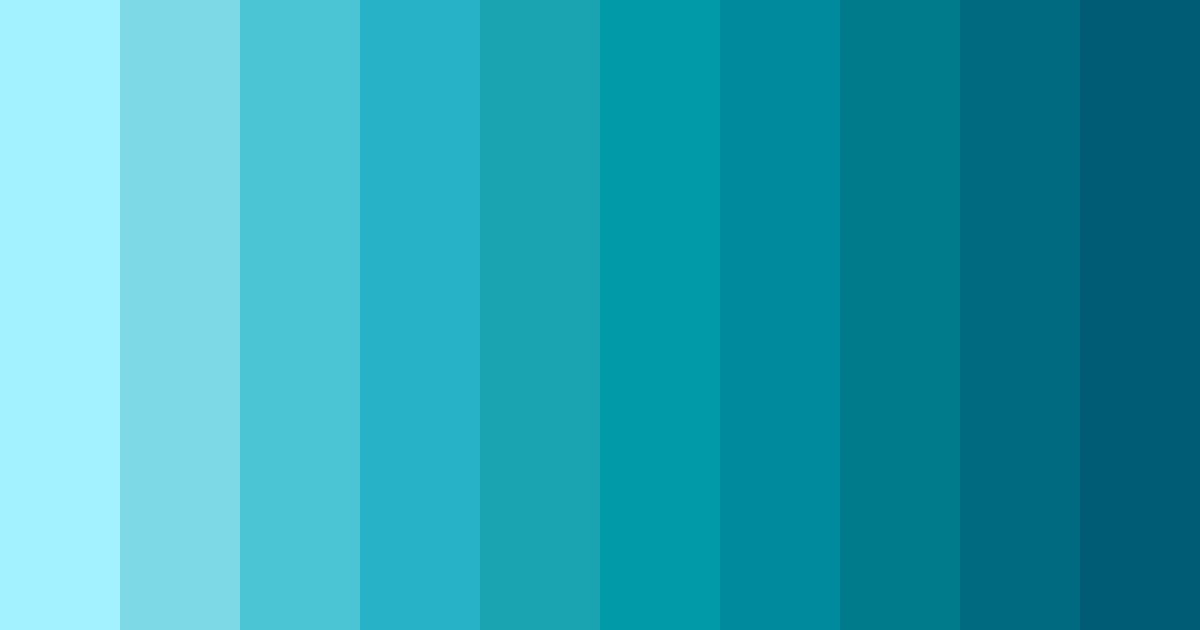 Download neon cyan dreams color palette PNG image (landscape)