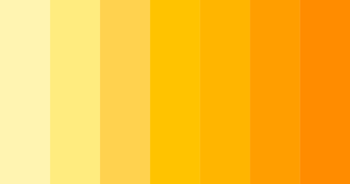 Download vibrant yellow sunshine color palette PNG image (landscape)