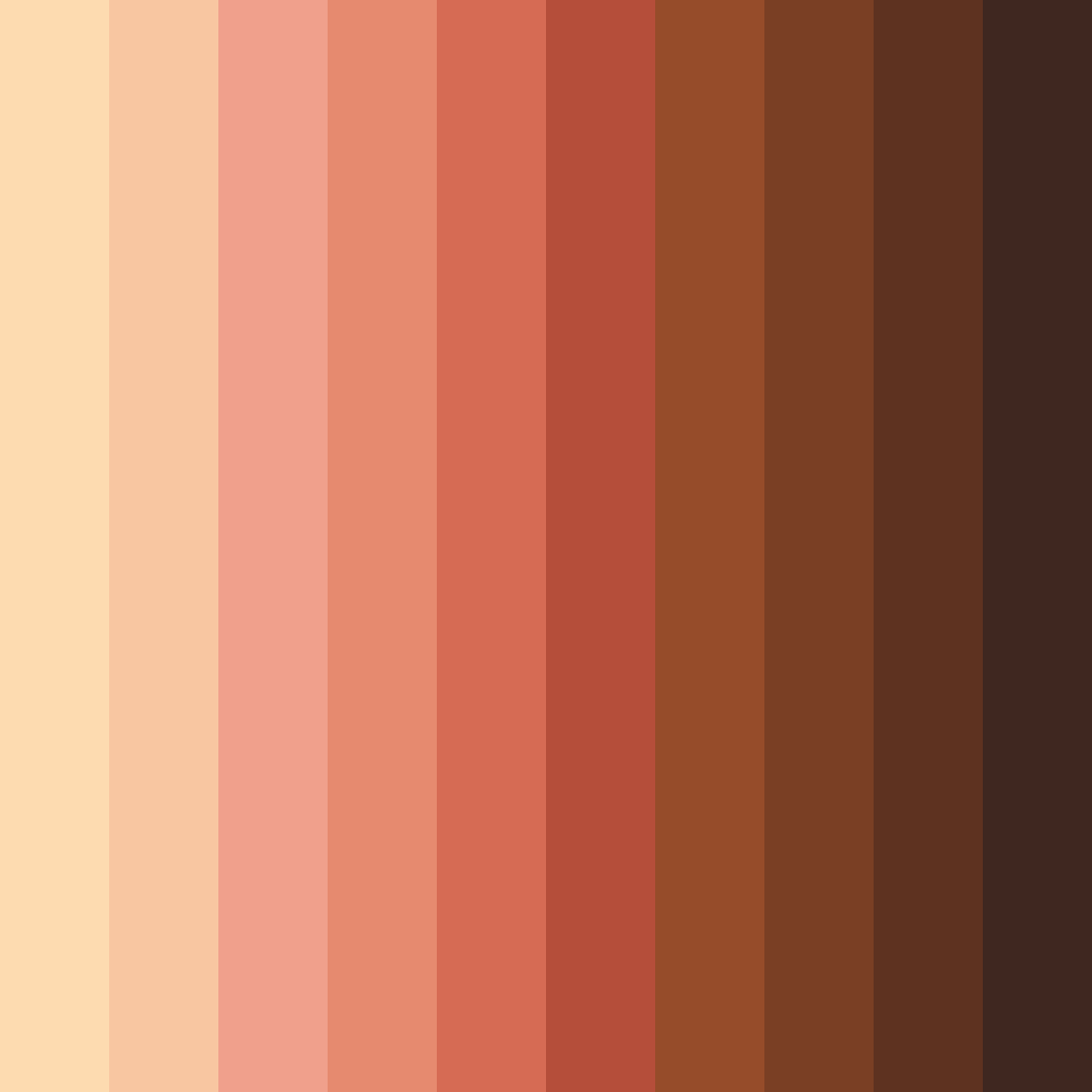Download skin tone shades color palette PNG image (square)