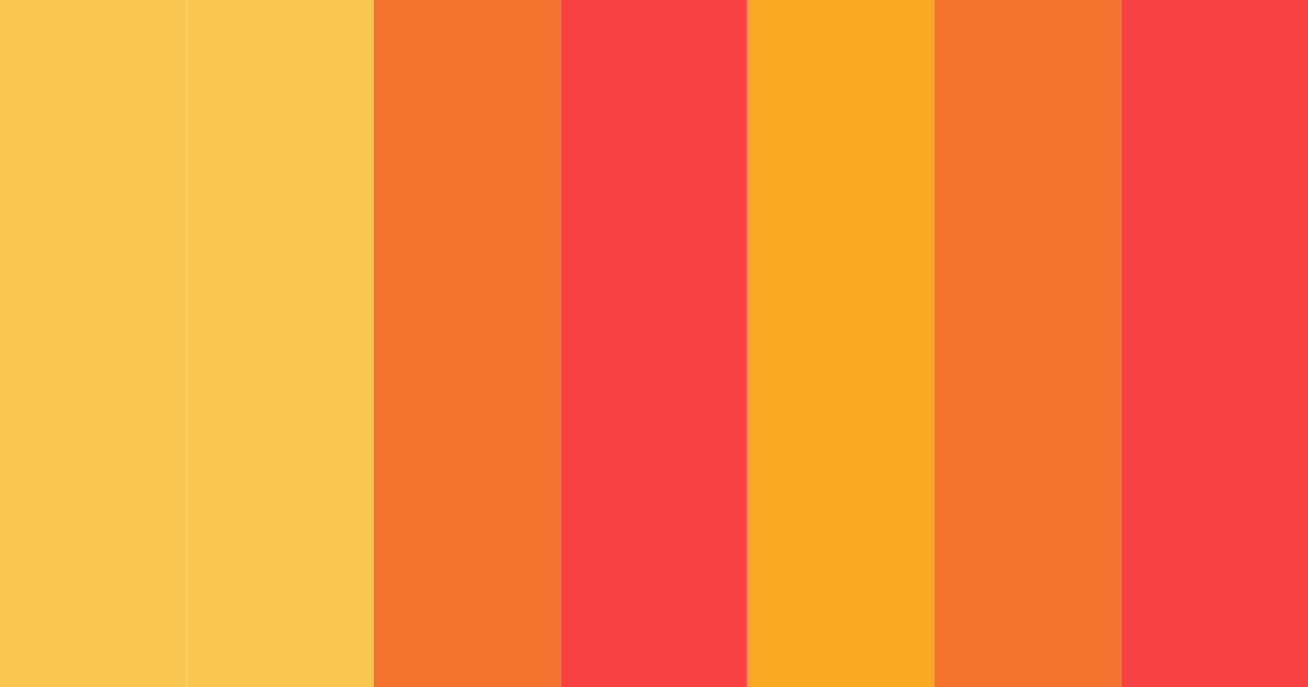Download vibrant yellow orange red color palette PNG image (landscape)