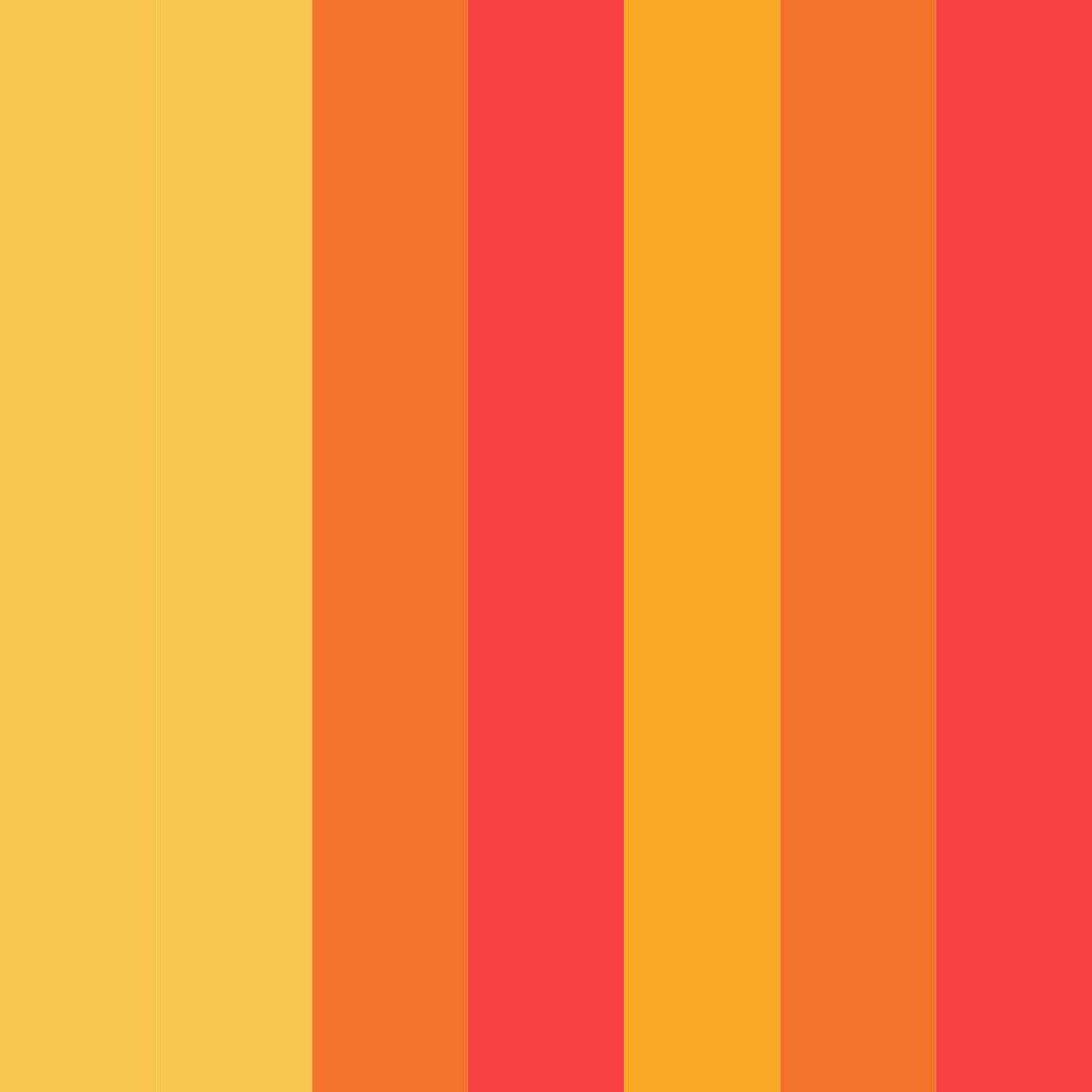 Download vibrant yellow orange red color palette PNG image (square)