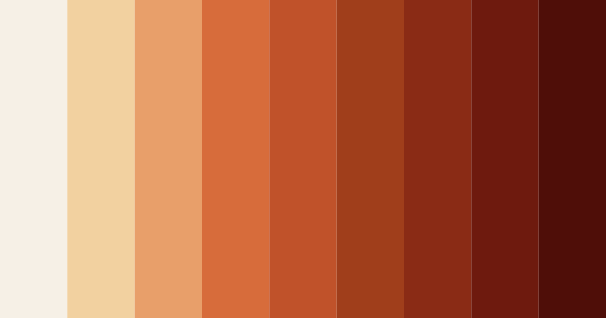 Download burnt orange shades color palette PNG image (landscape)
