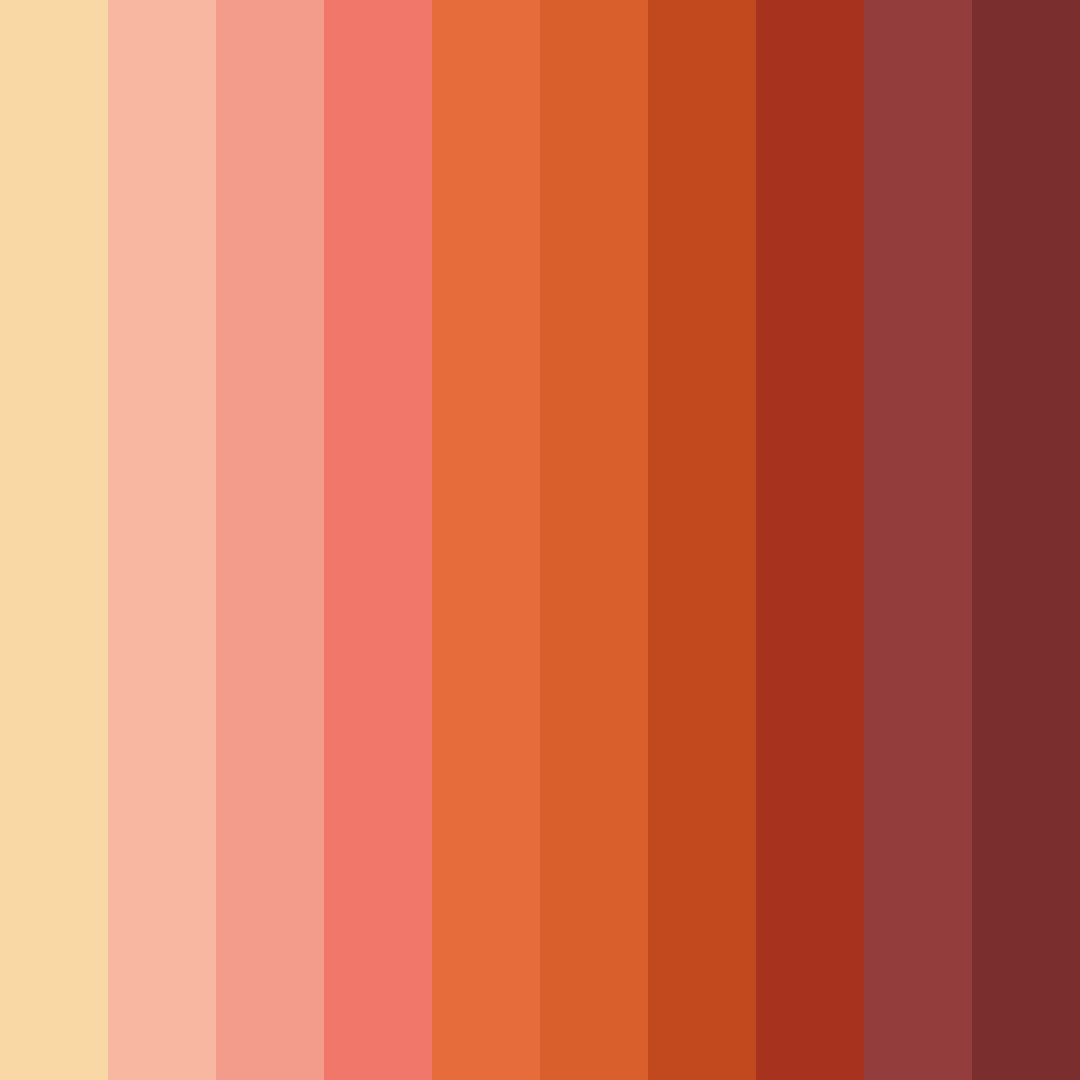 Download sunset ember color palette PNG image (square)