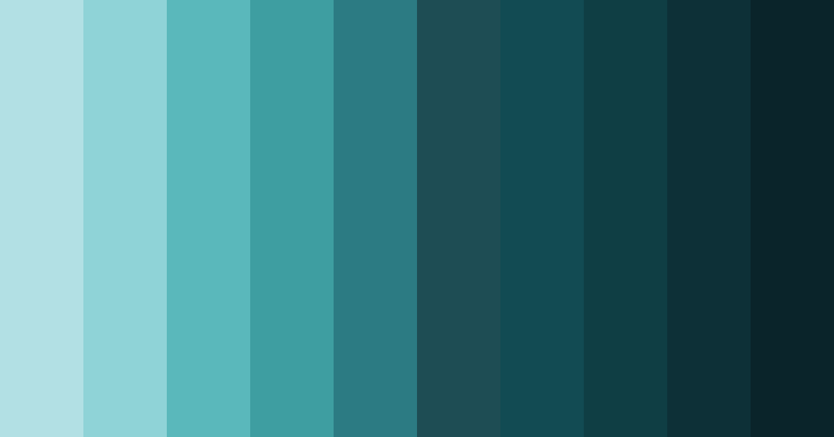 Download tropical teal tides color palette PNG image (landscape)