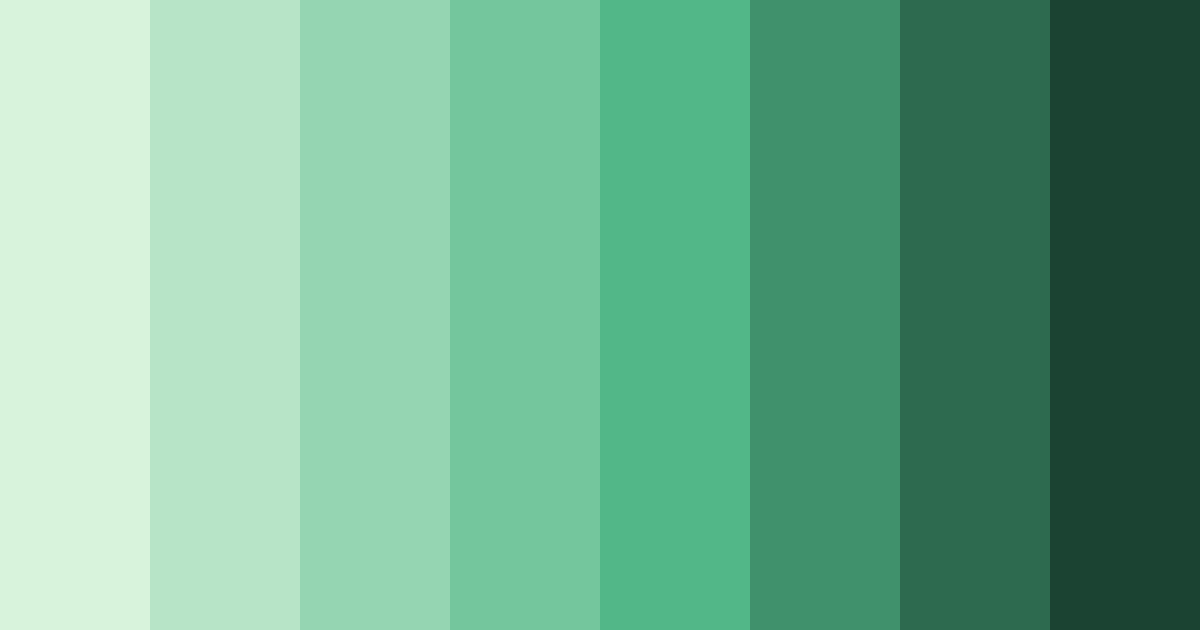 Download retro green shades color palette PNG image (landscape)