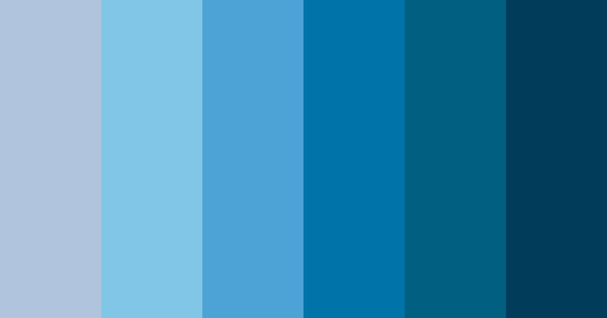 Download metallic blue waves color palette PNG image (landscape)