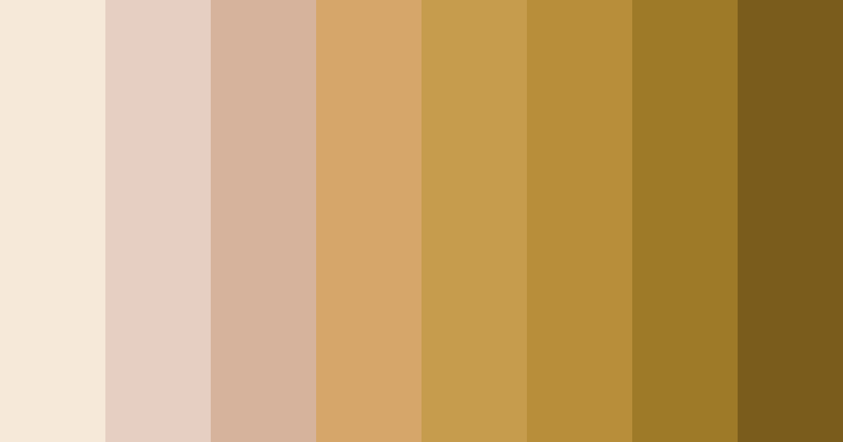 Download warm beige shades color palette PNG image (landscape)