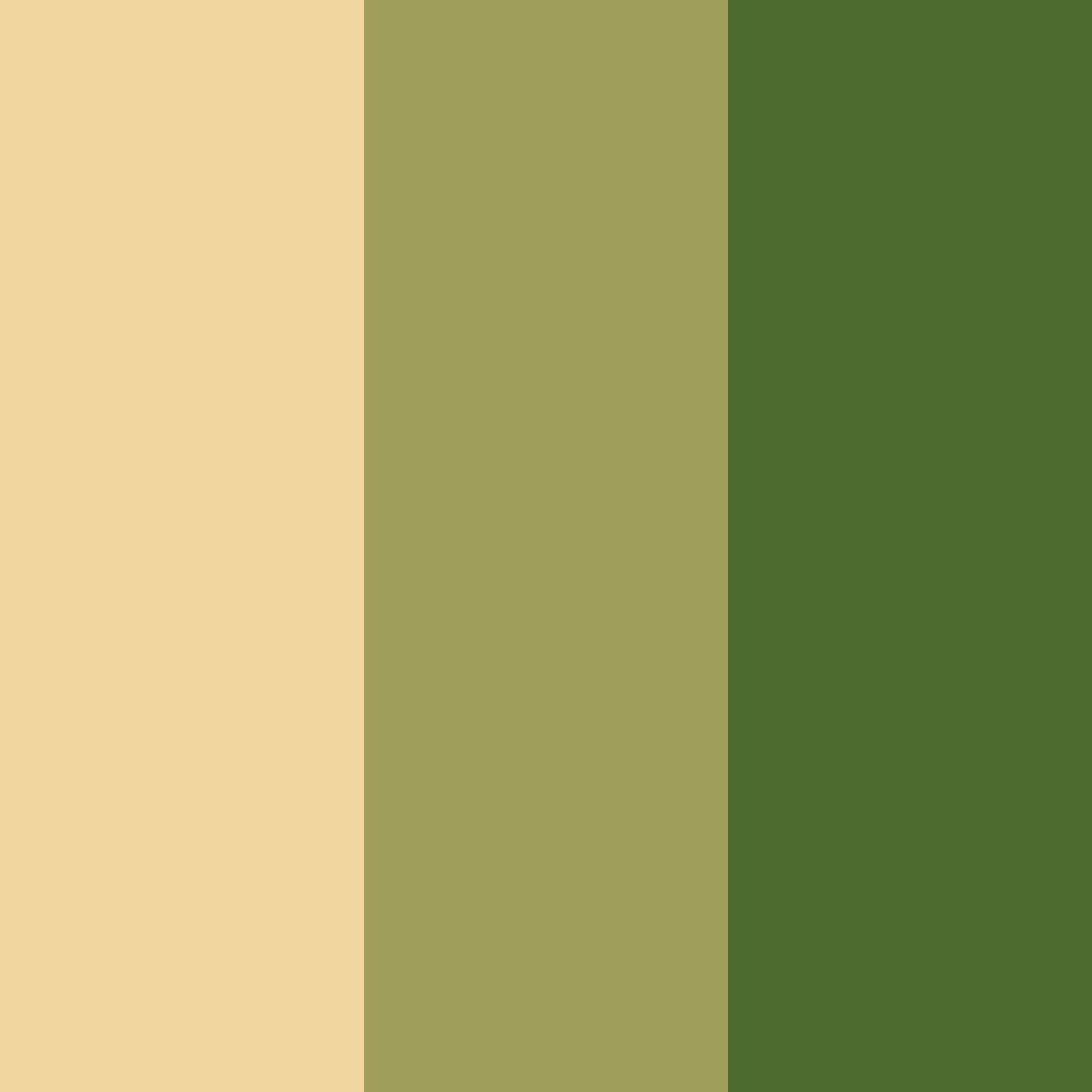 Download golden greenery color palette PNG image (square)