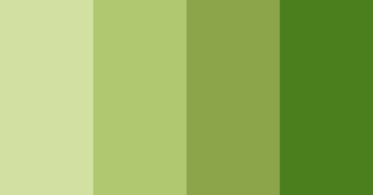 Download yellowish green shades color palette PNG image (landscape)