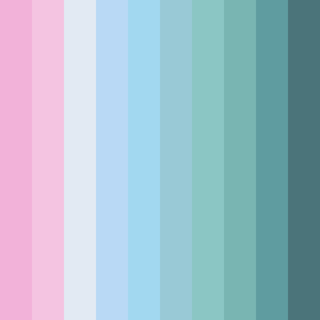 Download whimsical serenity color palette PNG image (square)