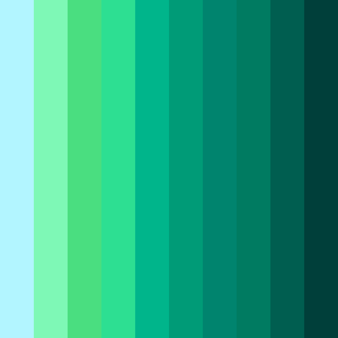 Download neon blue and green delight color palette PNG image (square)