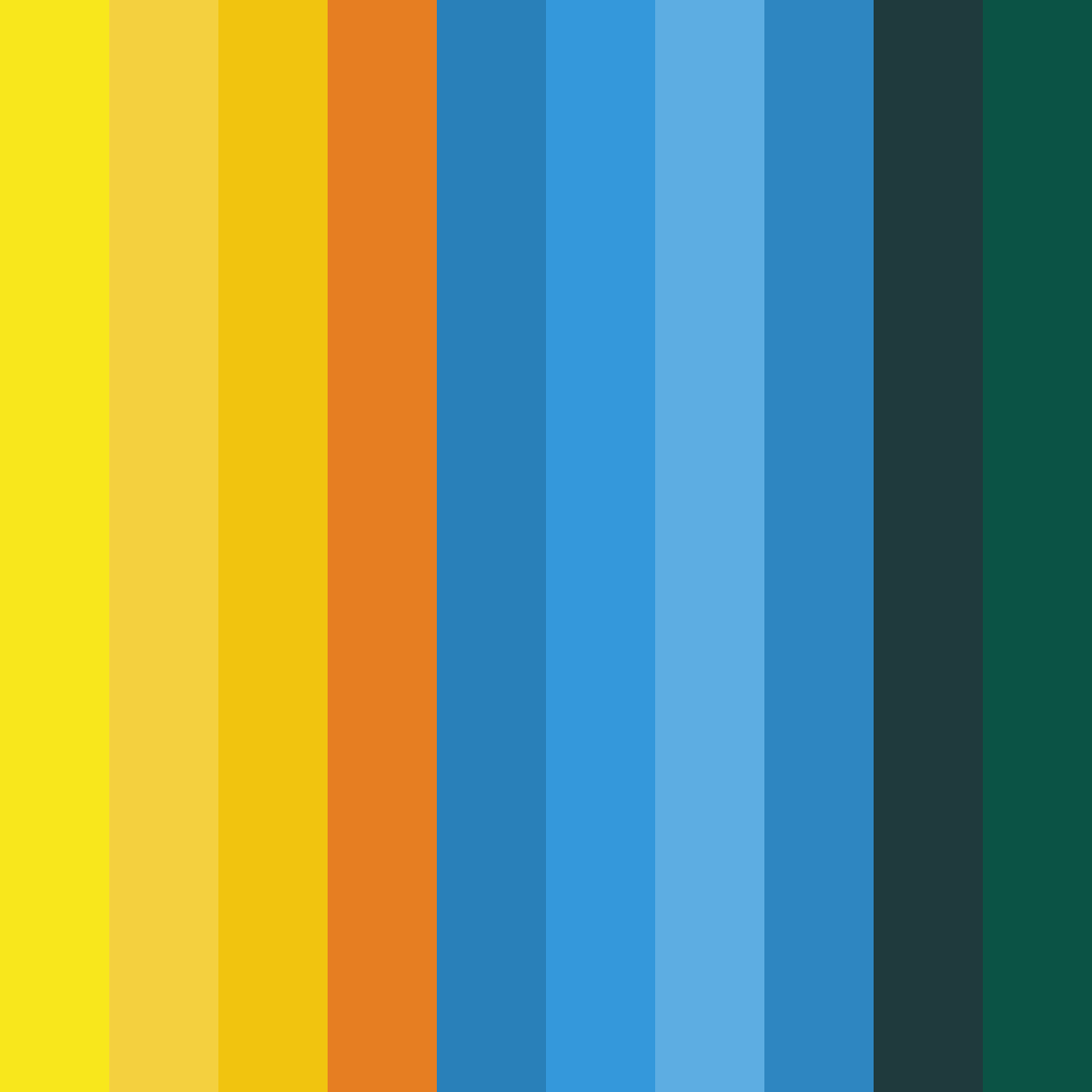 Download yellow blue delight color palette PNG image (square)